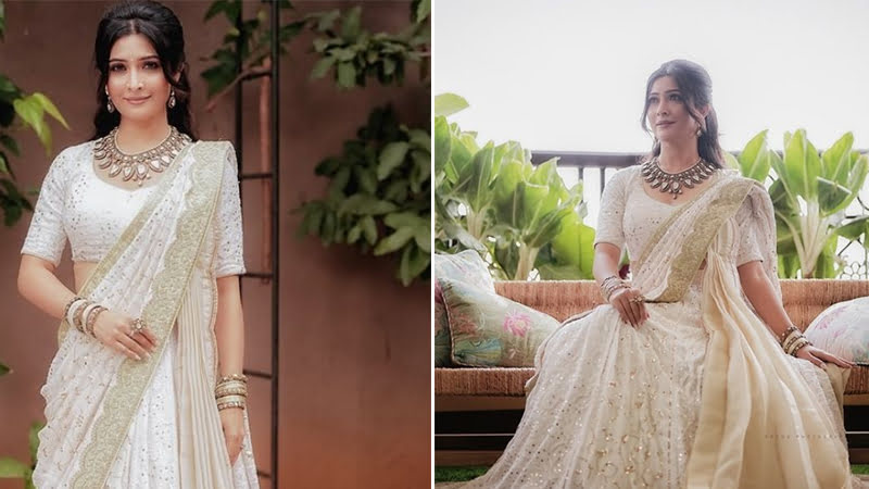 Radhika Pandit dressed up like a nymph