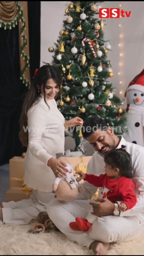 Kavya Gowda and her husband celebrated Christmas with their daughter