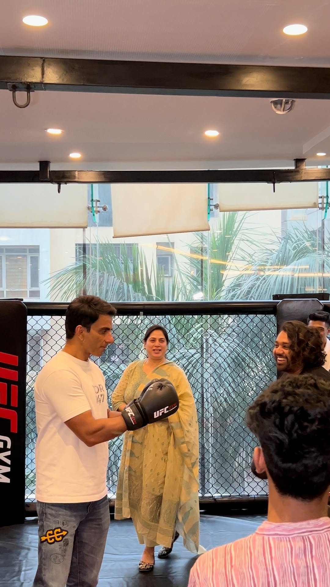 Dhruva Sarja practices boxing with Sonu Sood