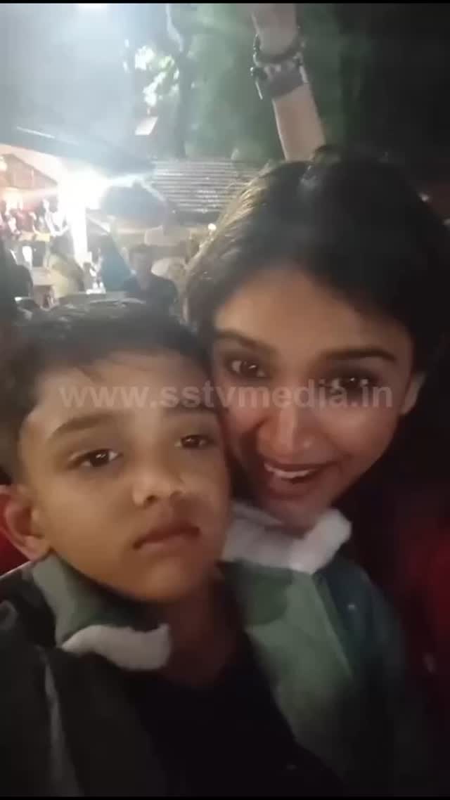 Shweta Changappa having fun with her son
