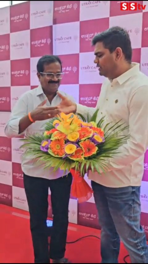 Tabla Nani arrives for the opening of the Utsav cafe
