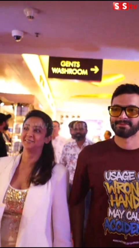 Actress Aindritha Rai, who came to see the movie with her husband Diganth Edagaiye Apaghatakke Karana