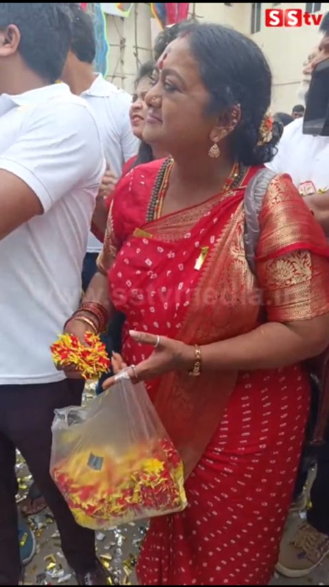 Actress Aasha Rani came to watch her son Raja Ratnakar's movie