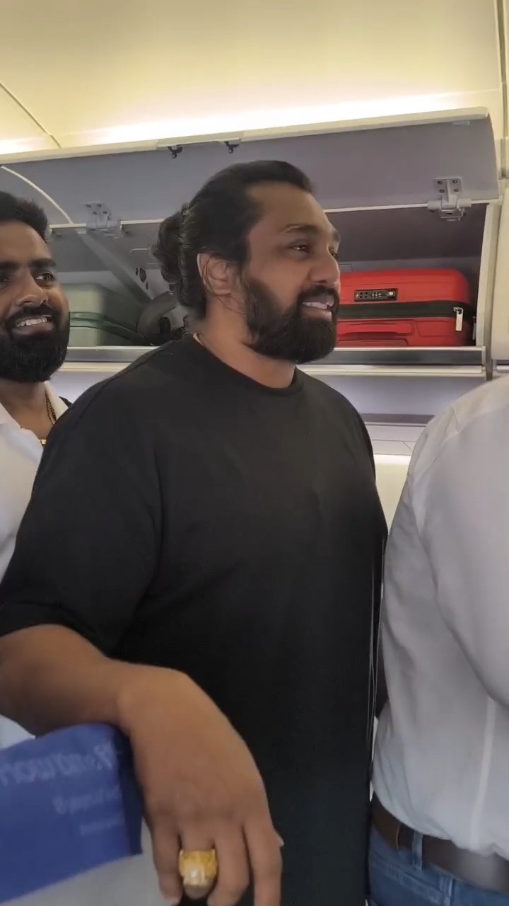 Dhruva Sarja leaves for Mumbai for KD teaser launch