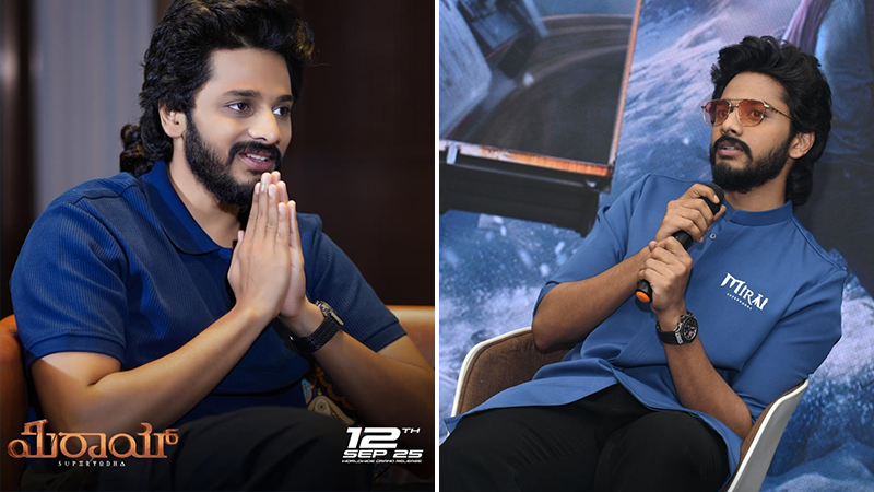 Teja Sajja promotes Mirai movie in Bengaluru