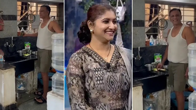 Jagdish washing dishes
