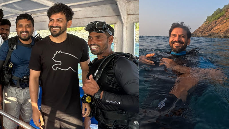 Dolly scuba diving with friends in Netrani