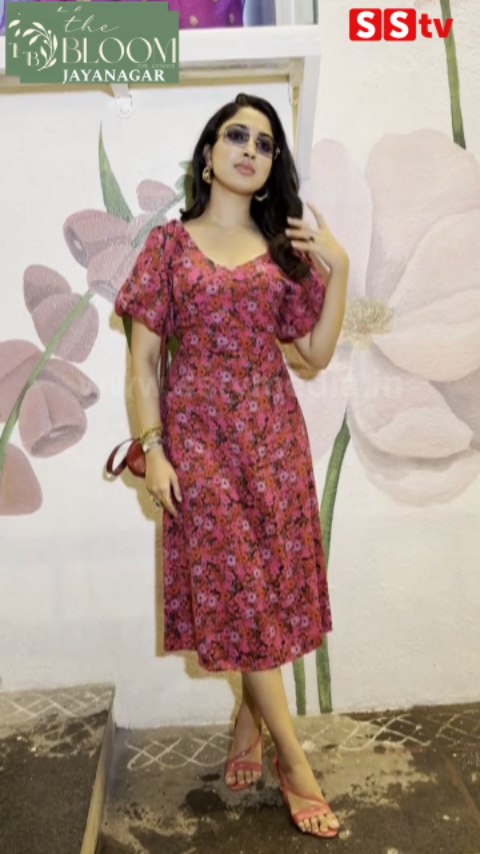 Sanya Iyer arrives at The Bloom Cafe