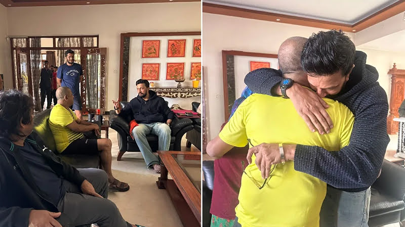 Sudeep's warm hug to Shivanna
