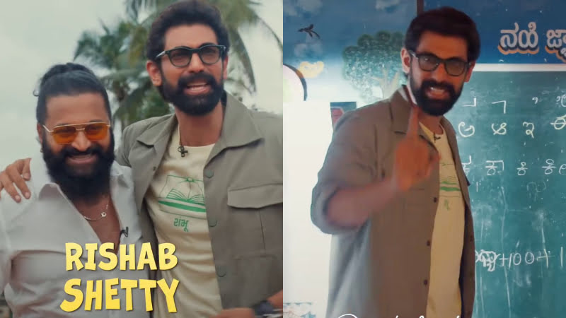 Rishab Shetty teaches Kannada to Rana Daggubati
