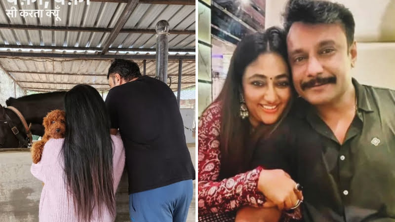 Darshan celebrates Sankranti with wife in Mysuru