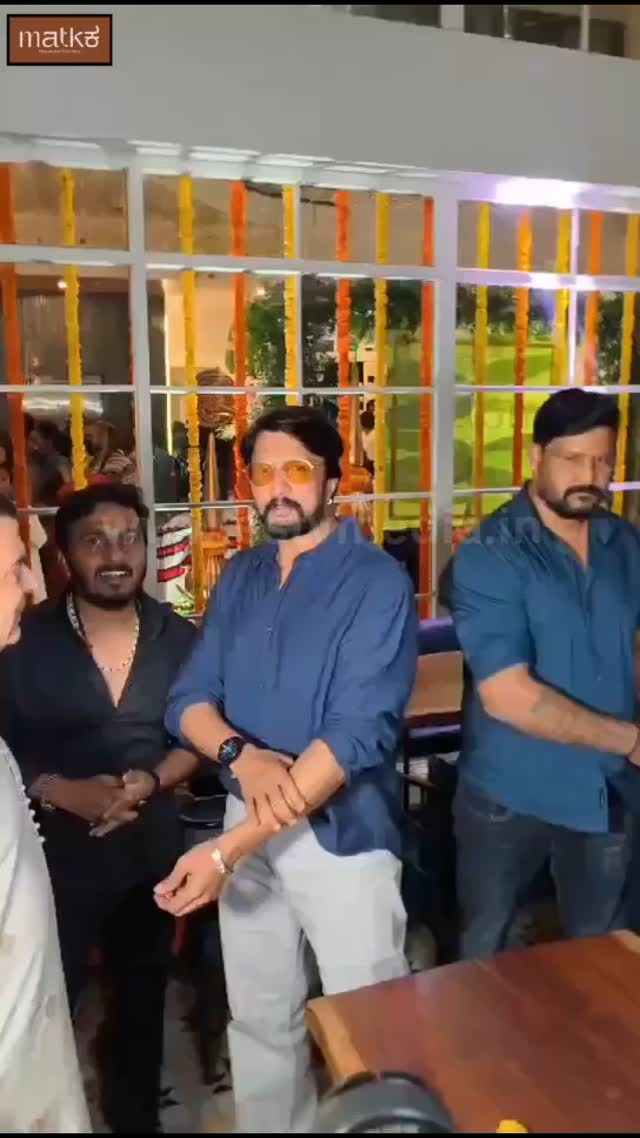 Kiccha Sudeep arrives for Matka Hotel launch