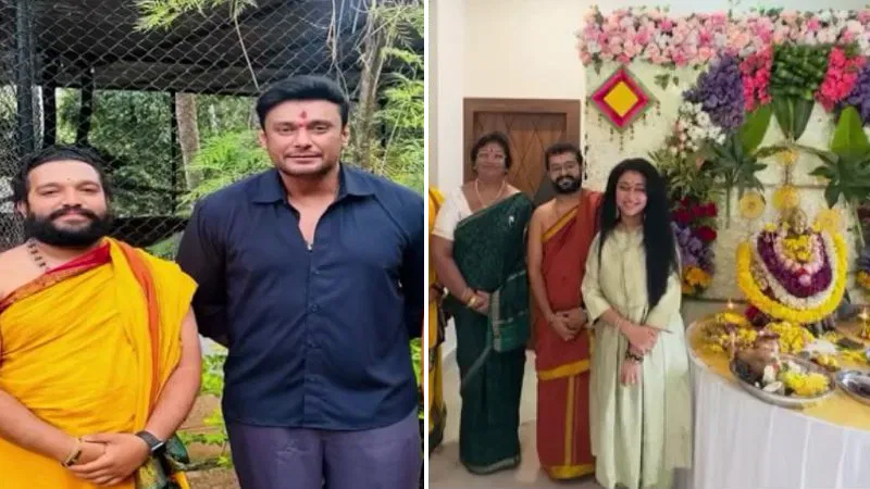 Darshan performed Chamundithayi Puja at the farmhouse