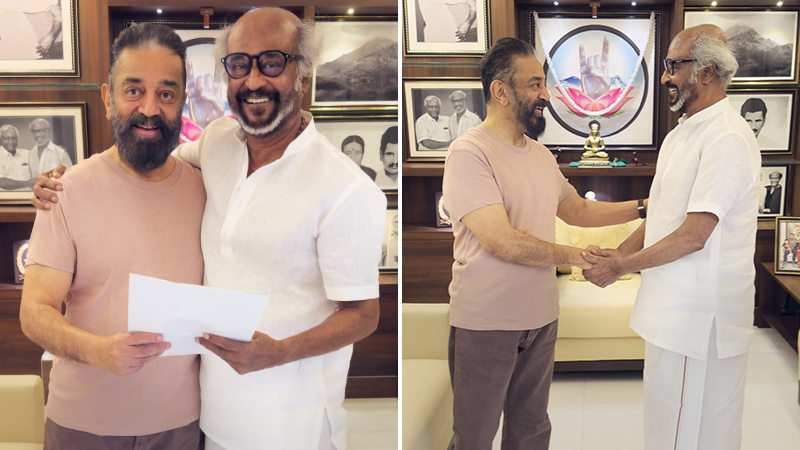 Kamal Haasan meets Rajinikanth!