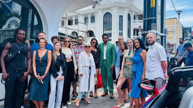 Darshan stuns in green suit