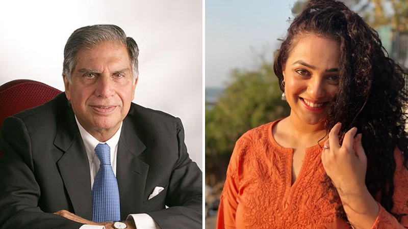 Nithya Menon in the style of Ratan Tata