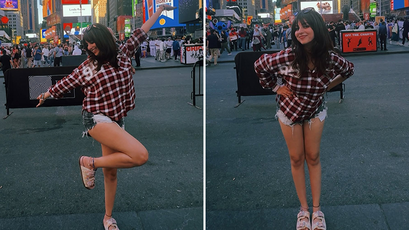 Niveditha Gowda dances to 'Kempegowda' song in New York
