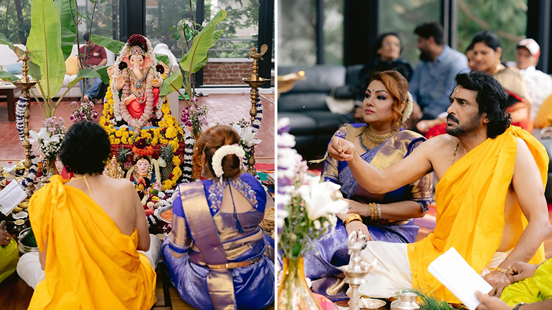Ganesha festival at Upendra's house