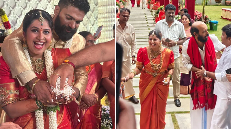 Raj B Shetty enjoys Anusree's wedding