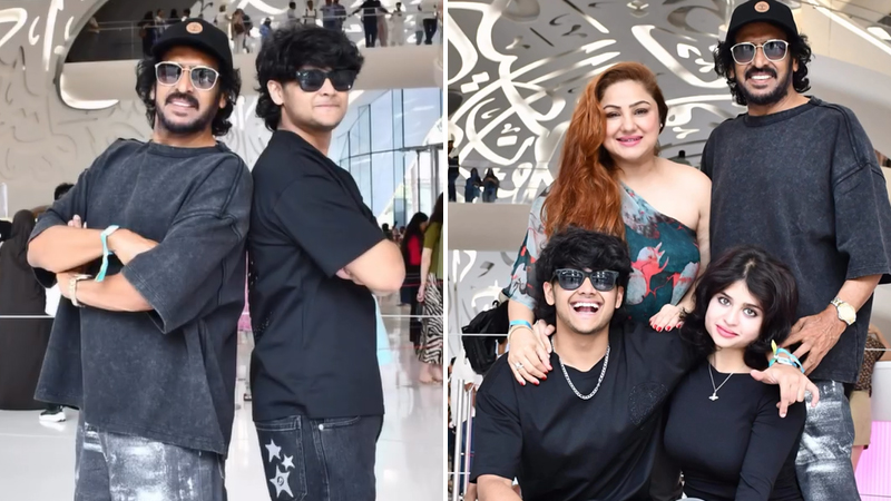 Upendra enjoys a trip to Dubai with his family